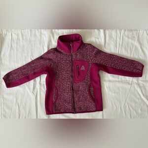 Reebok toddler girls size 3T3 season  zip front maroon jacket 100% polyester